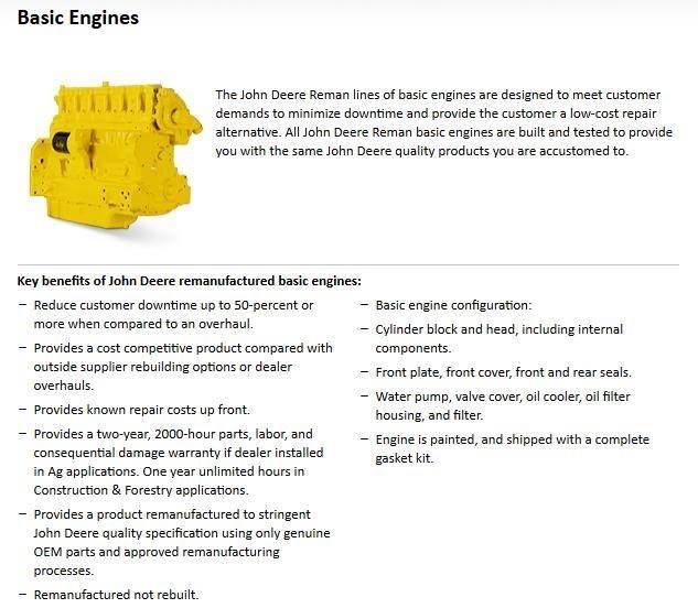 John Deere 6466T Motoren