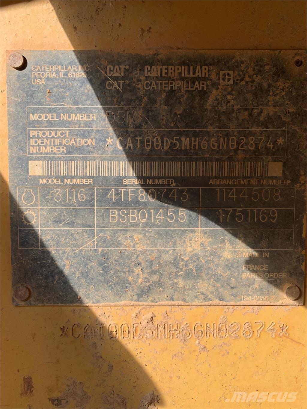 CAT D5M Bouw - Overige