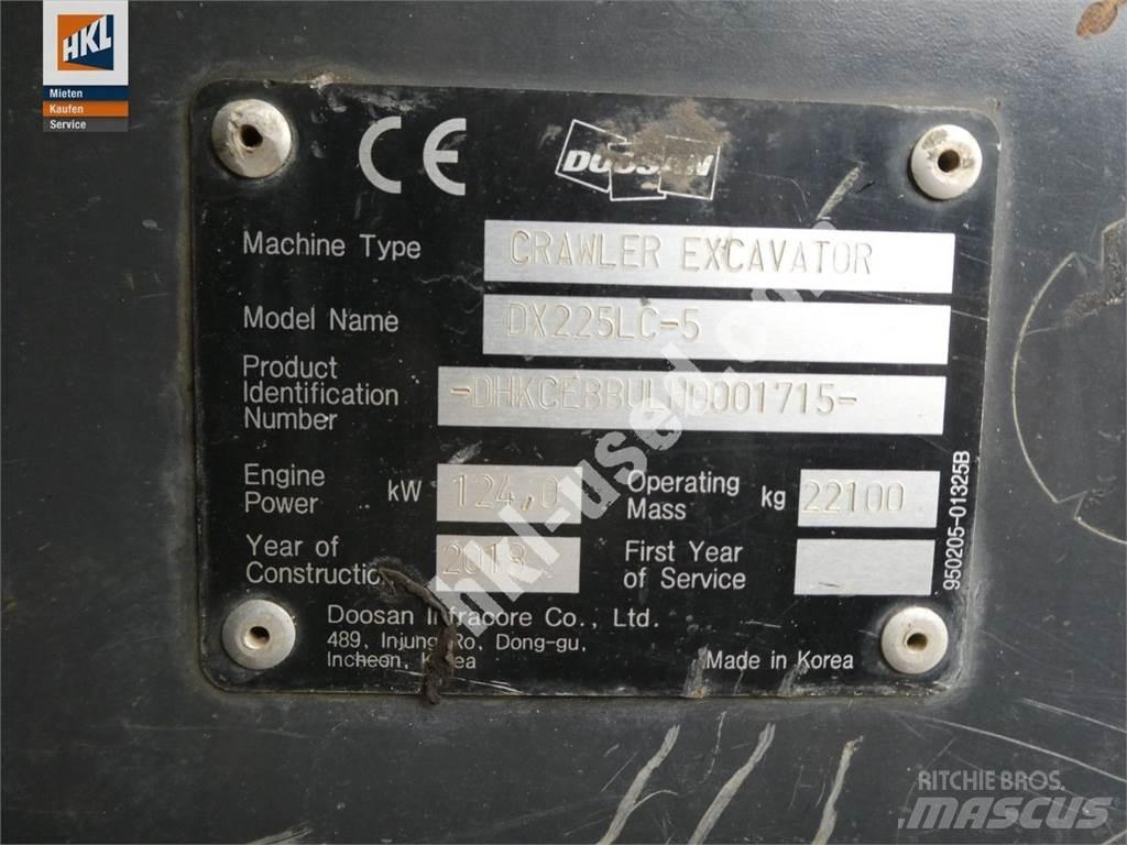 Doosan DX 225 LC-5 Rupsgraafmachines