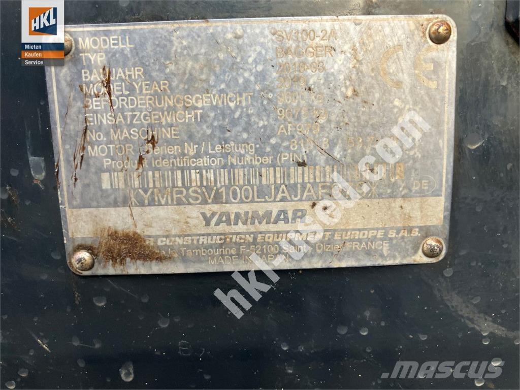 Yanmar SV 100-2 Minigraafmachines < 7t