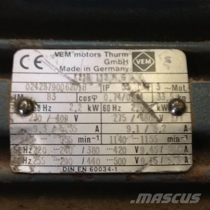  2,2 kW VEM E-Motor Motoren