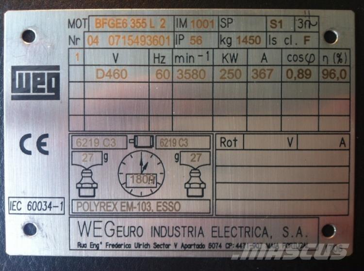  250 kW E-Motor WEG Motoren