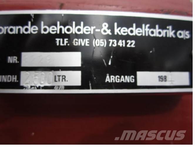  2500 L Tank Overige componenten