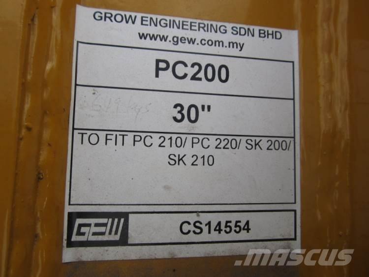  870 mm Graveskovl ex. PC200 Bakken