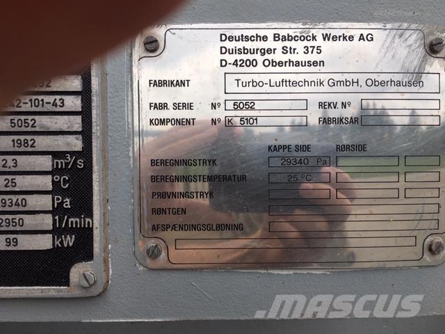  Blæser/suger fabr. TLT Overige componenten