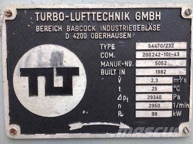  Blæser/suger fabr. TLT Overige componenten