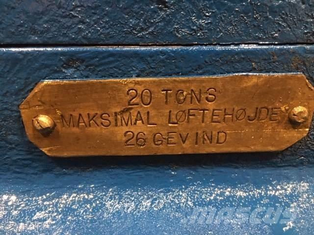  Donkraft, 20 ton mekanisk Overige componenten