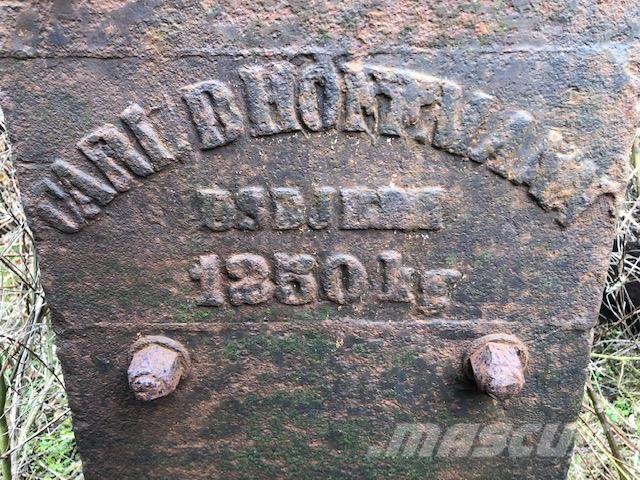  Rammeslag ca. 1250 kg Overige componenten