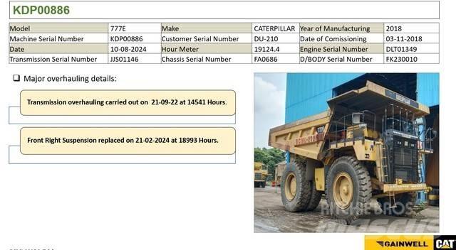 CAT 777E Knik dumptrucks