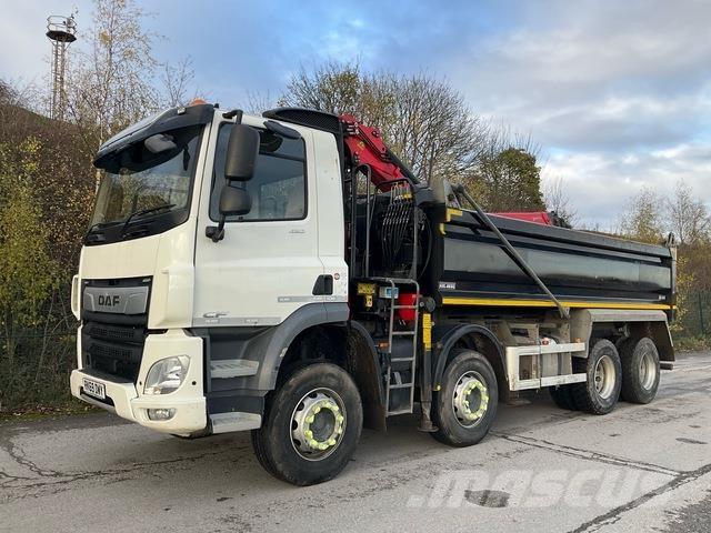 DAF CF450 Vlakke laadvloer met kraan