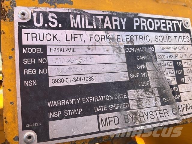Hyster E25XL Elektrische heftrucks