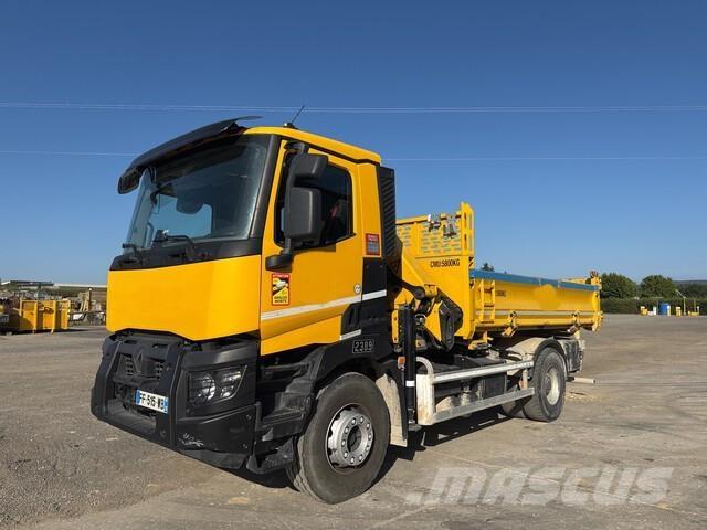 Renault C380 Vlakke laadvloer met kraan