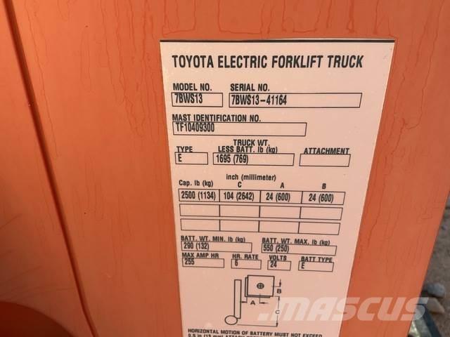 Toyota 7BWS13 Elektrische heftrucks