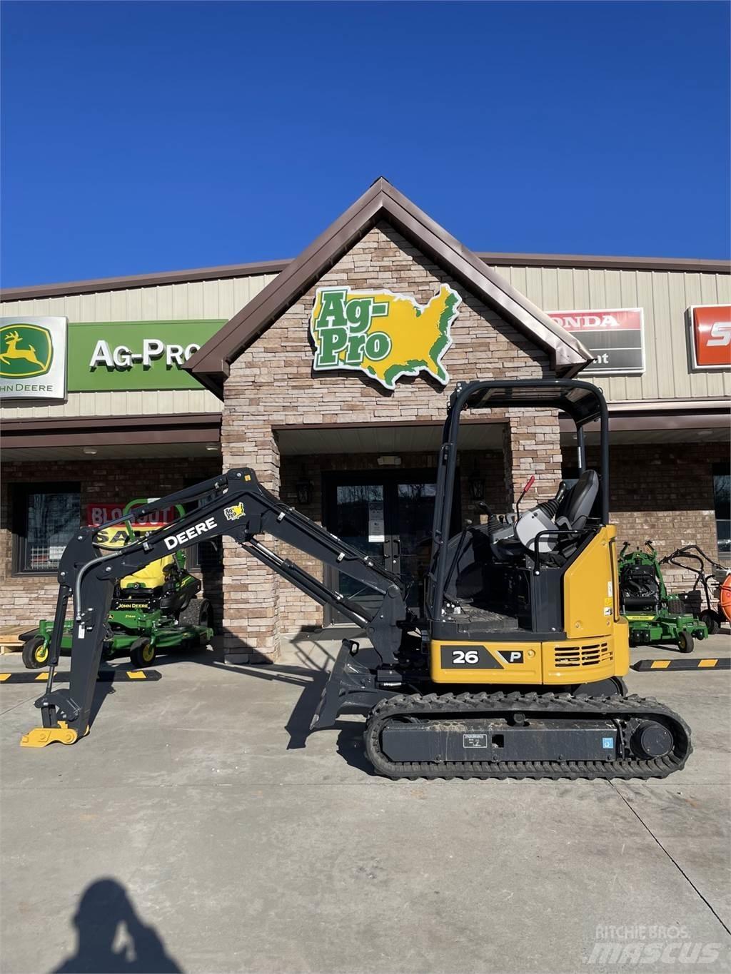 John Deere 26 P Minigraafmachines < 7t