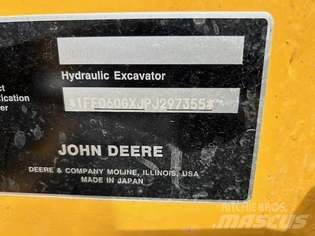 John Deere 60G Minigraafmachines < 7t