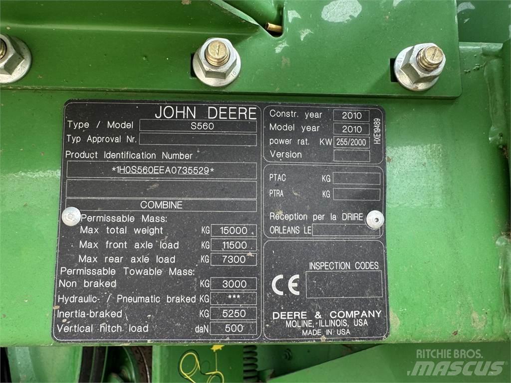 John Deere S560 Maaidorsmachines