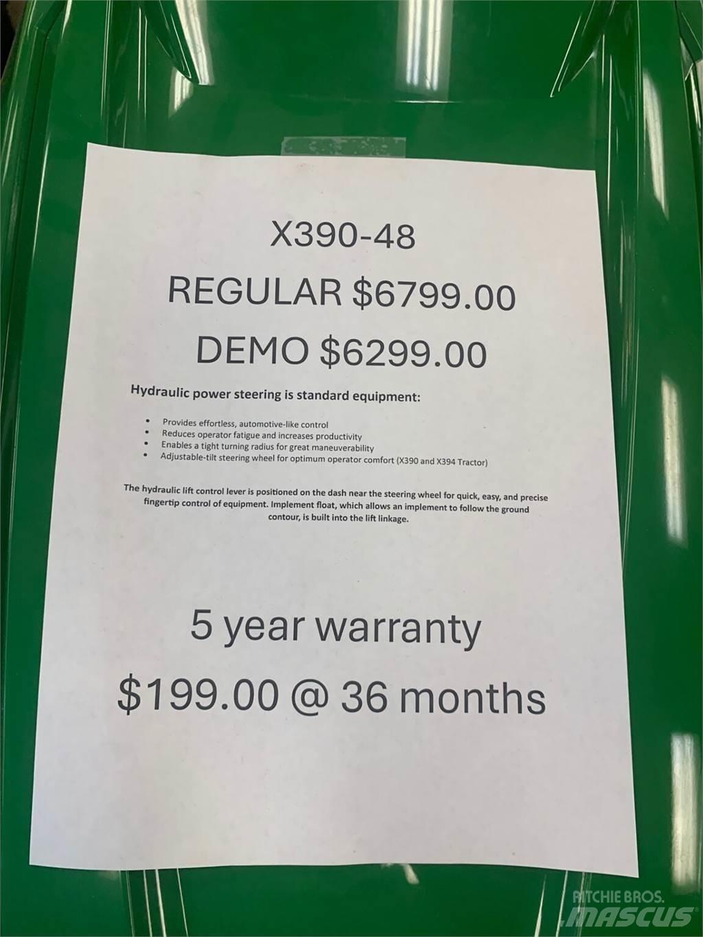 John Deere X390 Compacttrekkers
