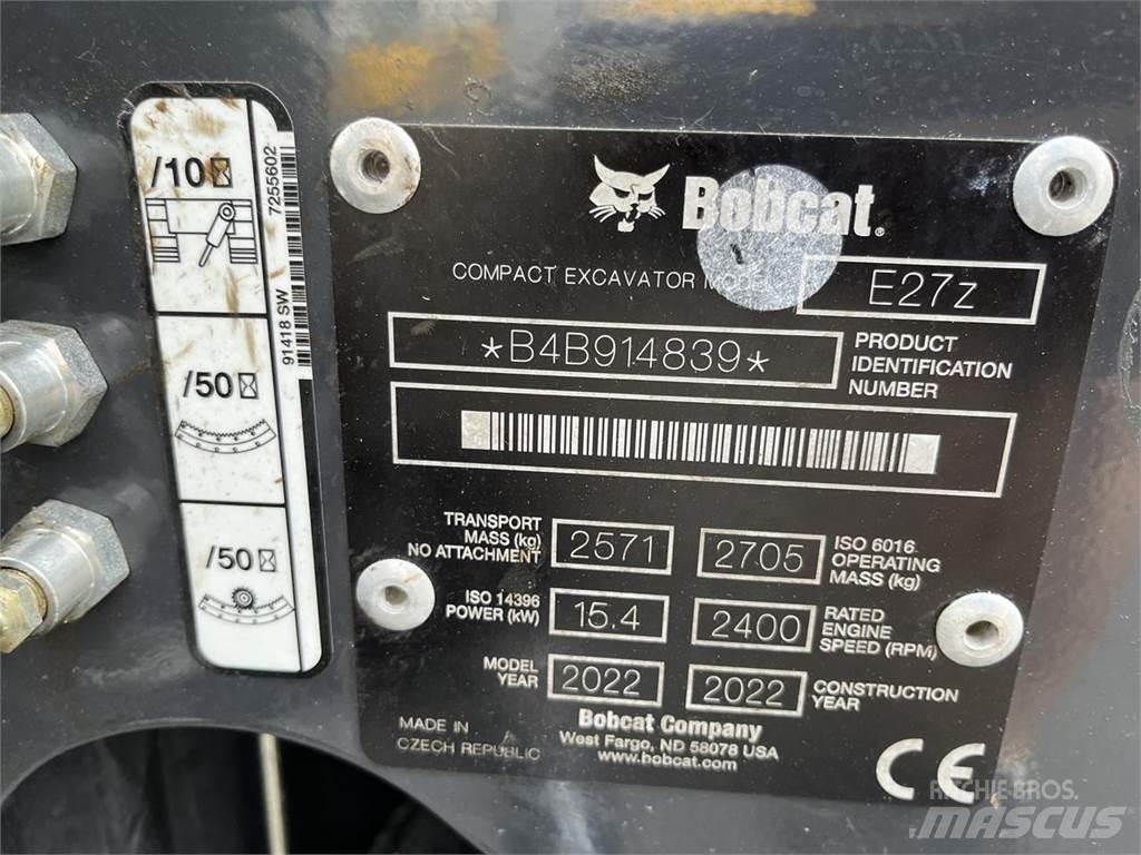 Bobcat E 27z Minigraafmachines < 7t