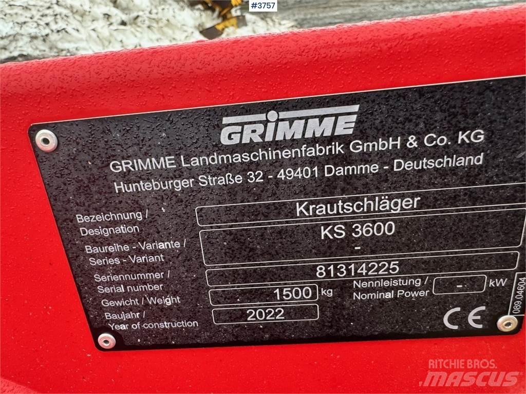 Grimme KS3600 Overige componenten