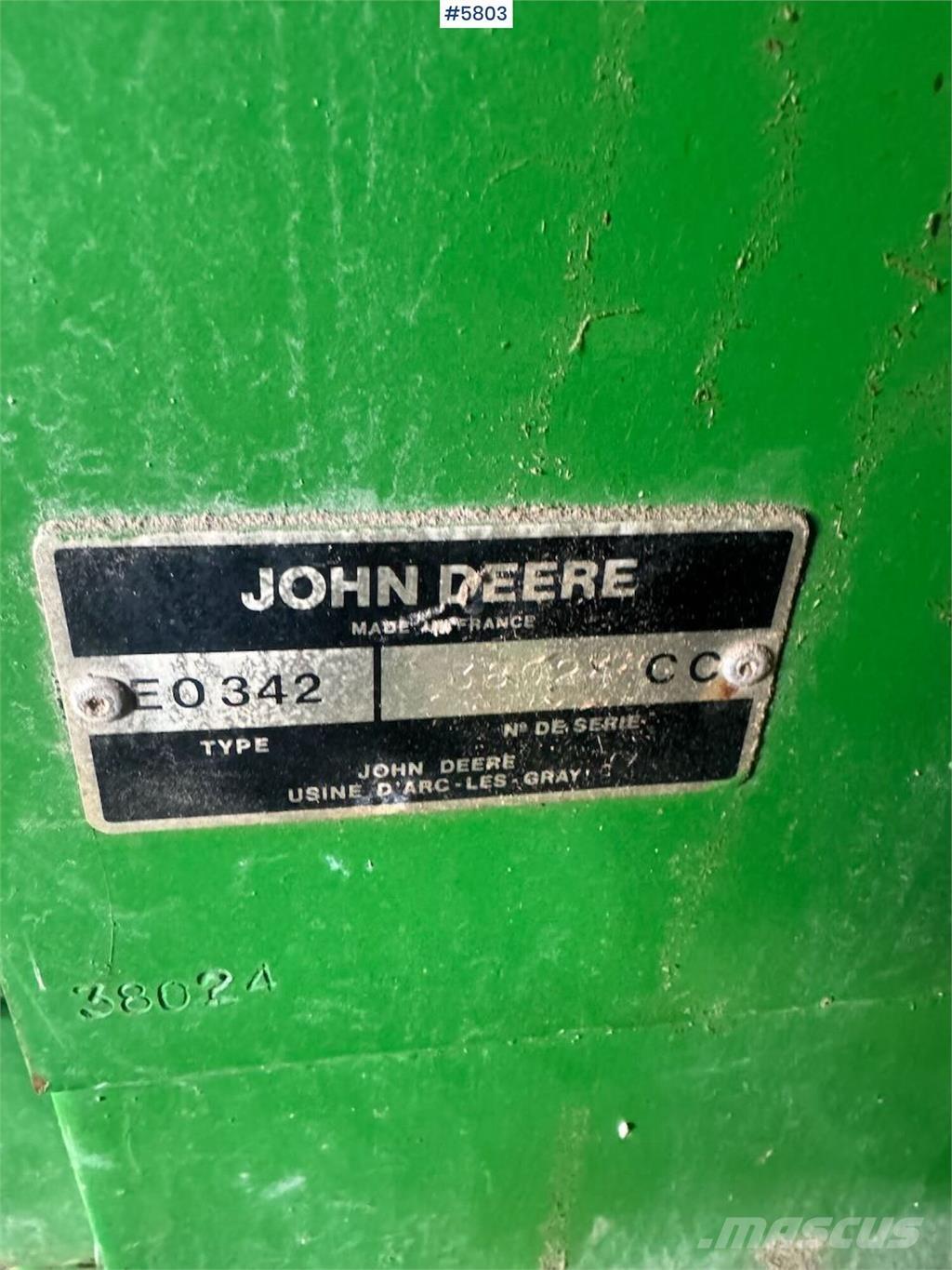 John Deere 342 Overige rooimachines