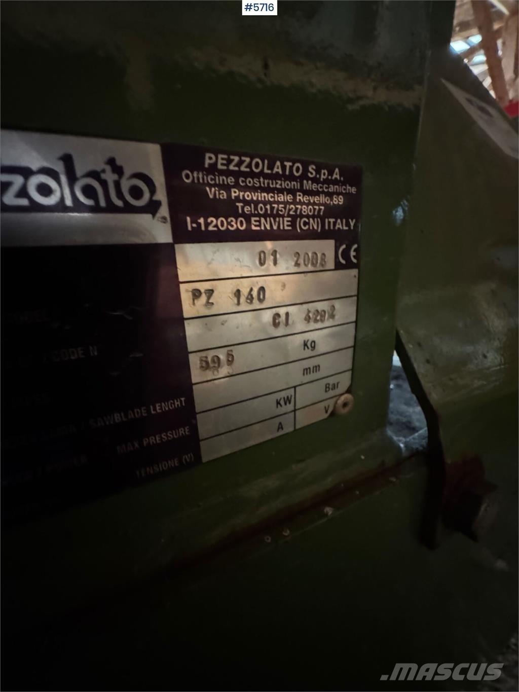 Pezzolato PZ 140 Overige componenten