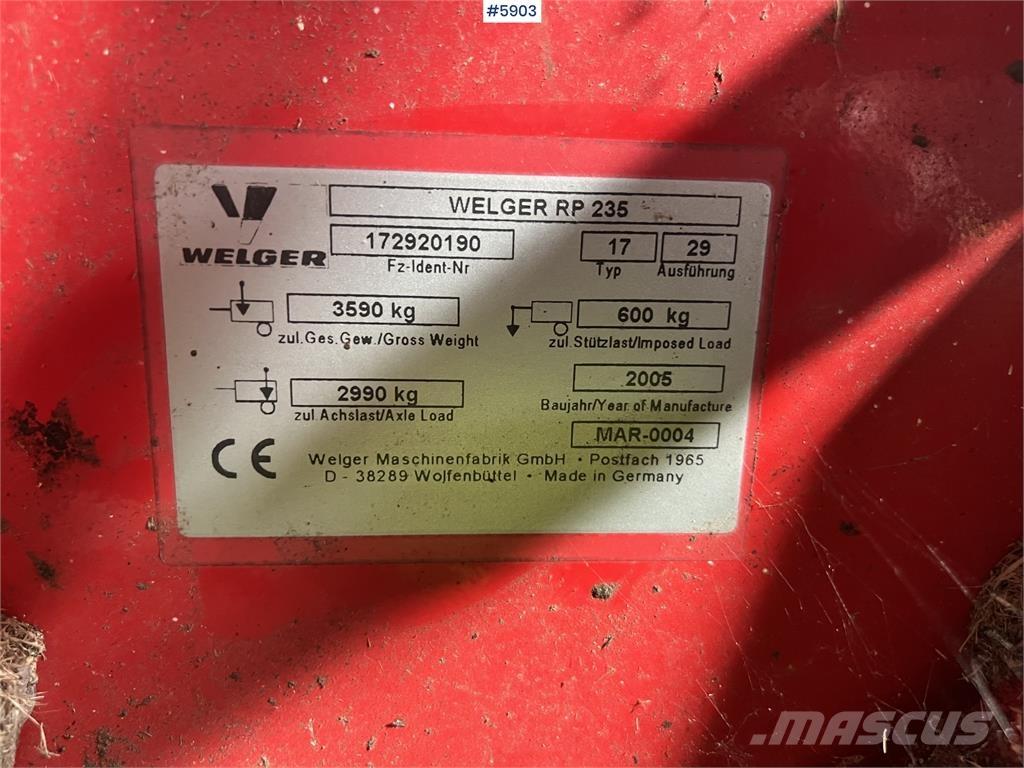 Welger RP 235 Overige rooimachines