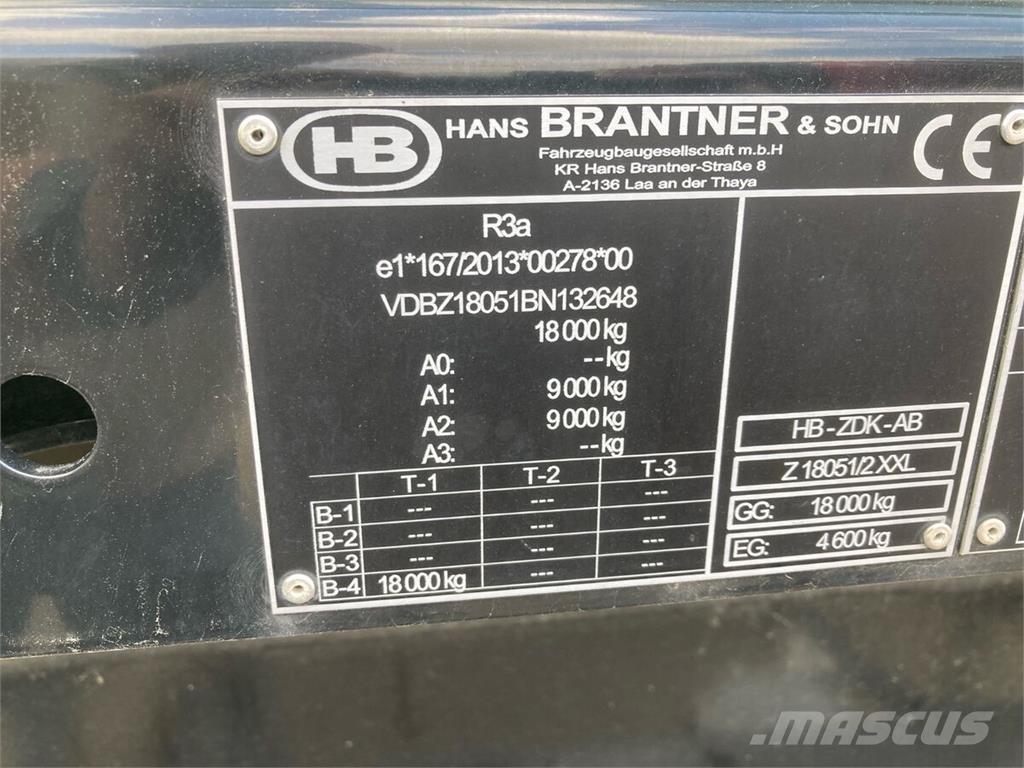 Brantner Z18051/2X Kipperaanhangers