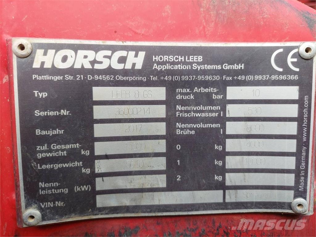 Horsch Leeb 8GS Getrokken spuitmachines