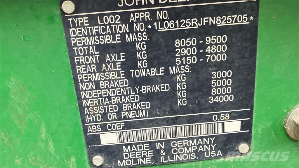 John Deere 6125R Tractoren
