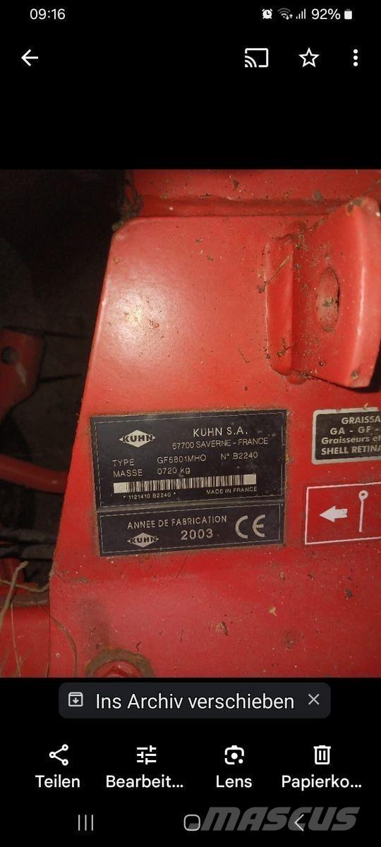 Kuhn GF 5801 MHO Schudders