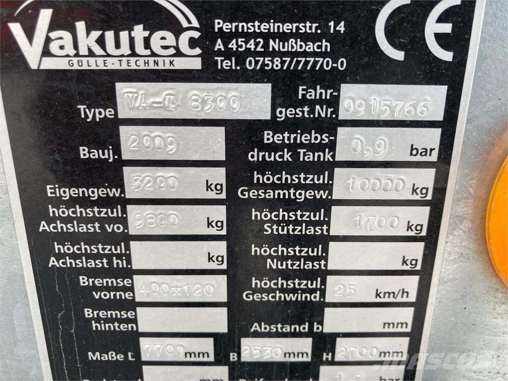  Vakutec VA-T 8300 Mesttank