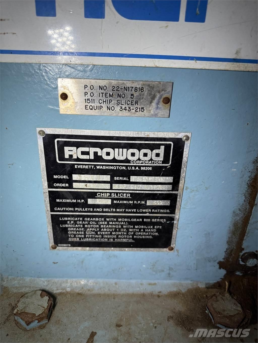  ACROWOOD 1511 Houtversnipperaars