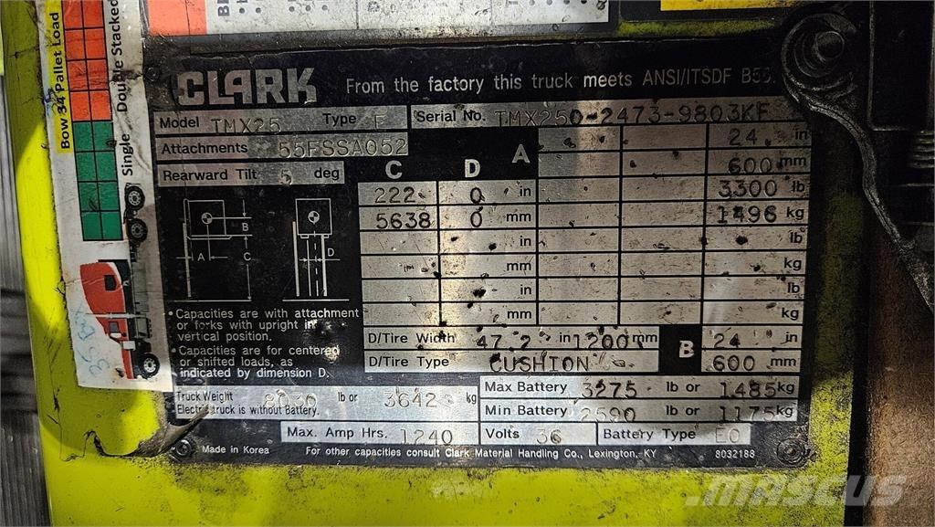 Clark TMX25 Bouw - Overige