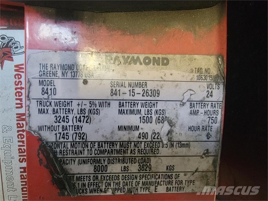 Raymond 8410 Bouw - Overige