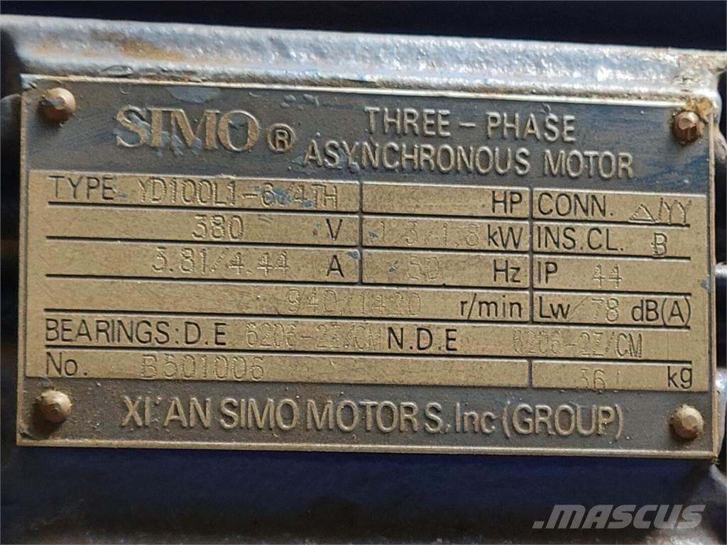  SIMO YD100L1-6/4TH Industriële motoren