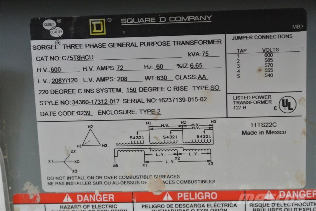  SQUARE D C75T8HCU Bouw - Overige