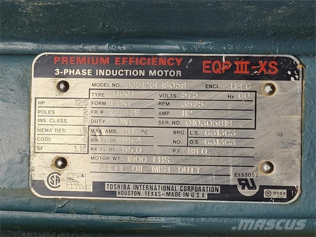  TOSHIBA 3J5125L1S058 Industriële motoren