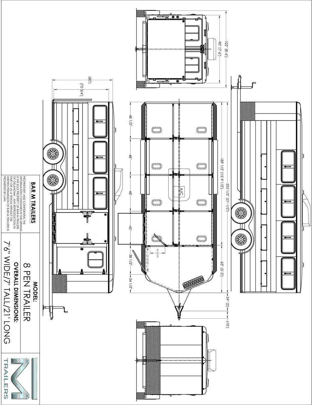 BAR-M EX8 Veetransport aanhanger