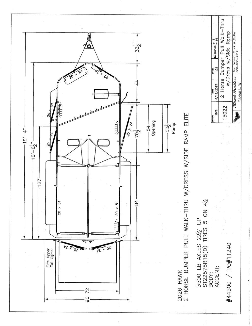 Hawk 105E Veetransport aanhanger