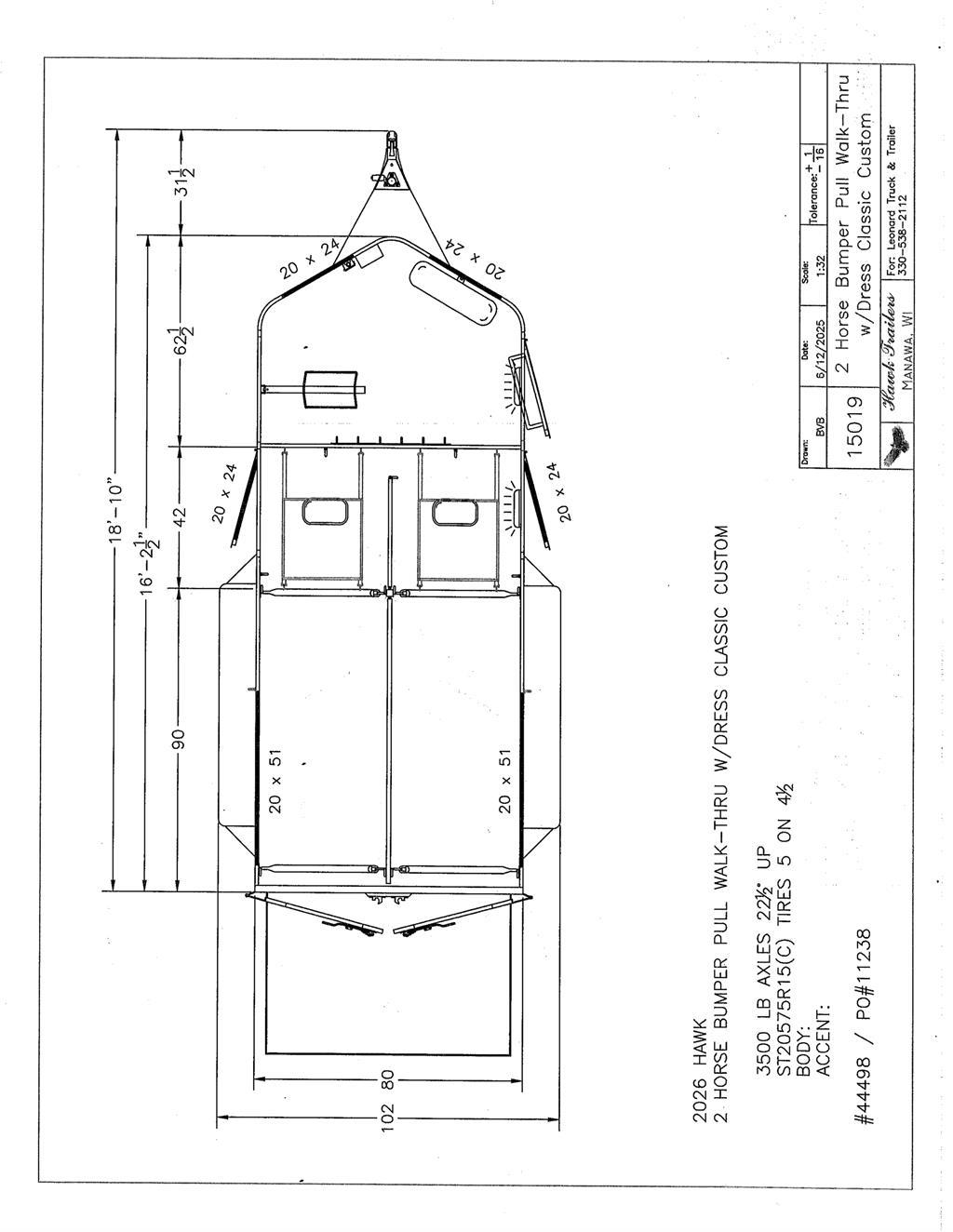 Hawk 132C Veetransport aanhanger