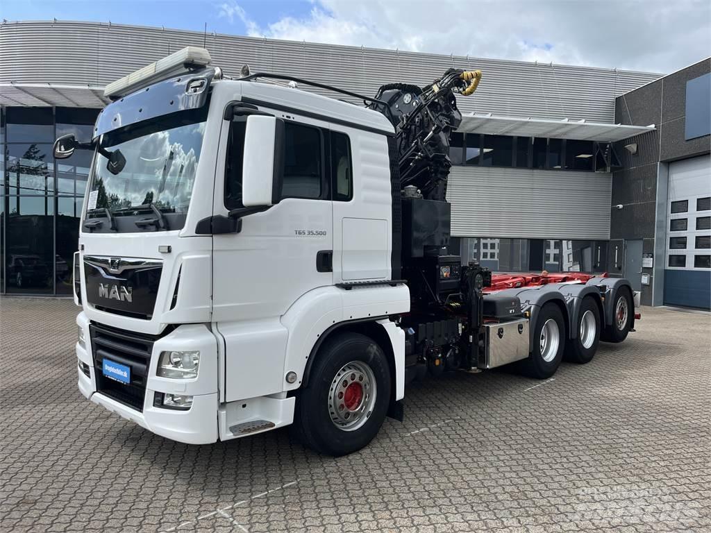 MAN TGS 35.500 8x4 Containertrucks met kabelsysteem