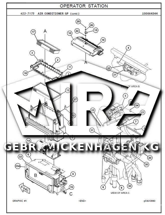 CAT 926 M/ Lüfter Cabine en interieur