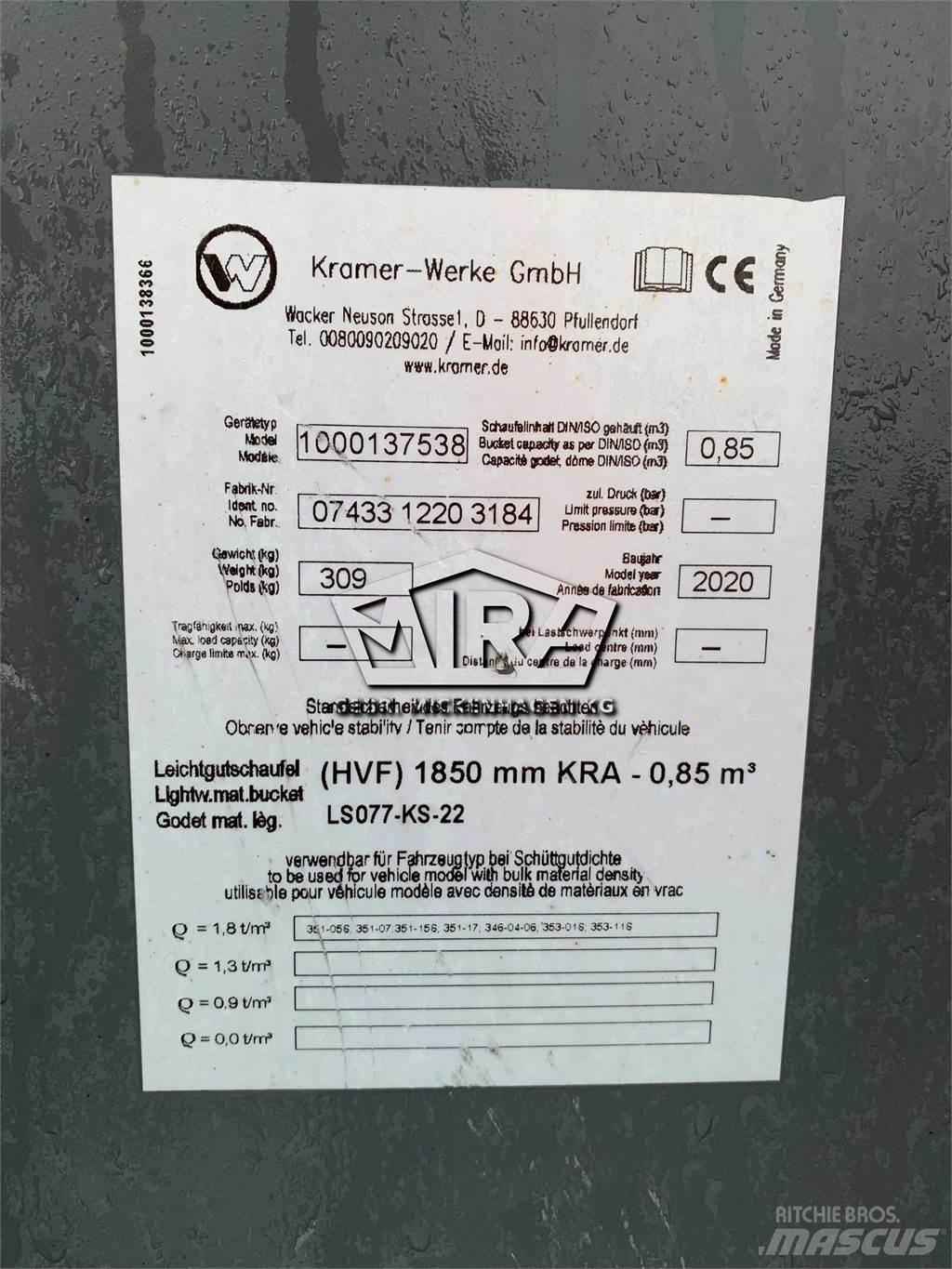 Kramer 1850 mm Bakken