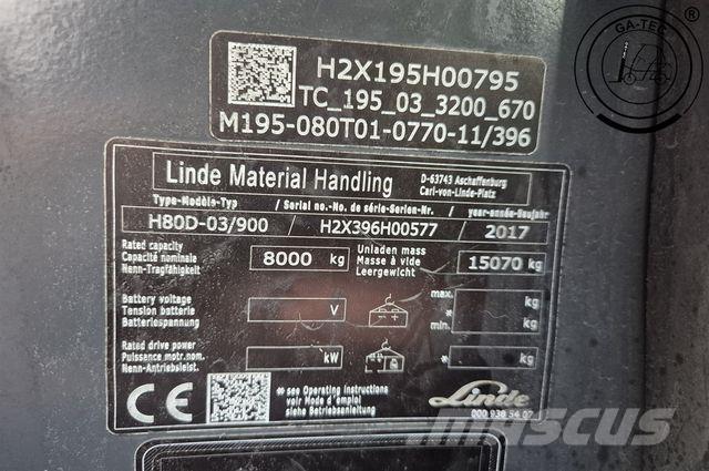Linde H80D-03/900 Diesel heftrucks