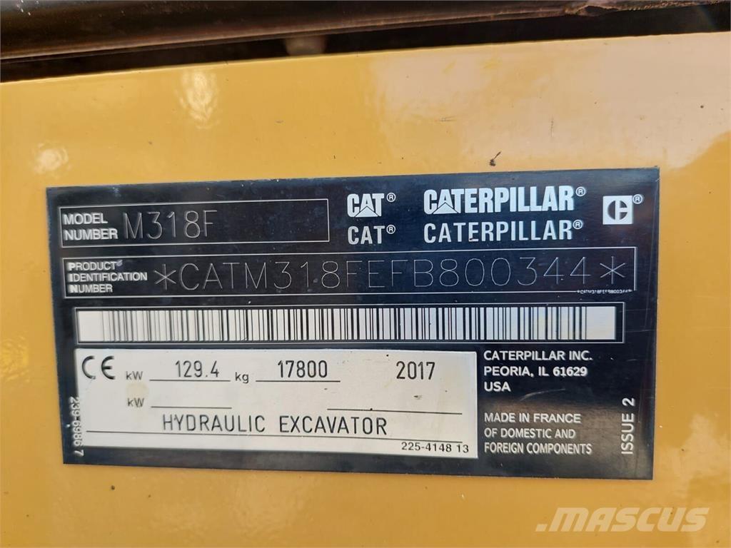 CAT M 318F Wielgraafmachines