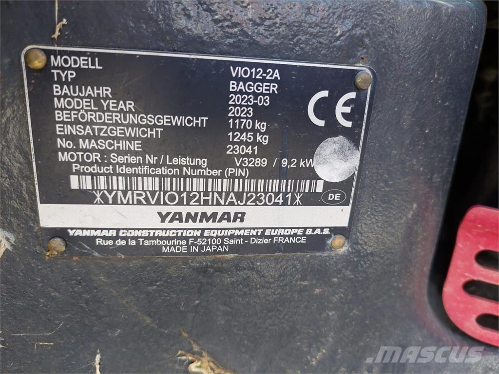 Yanmar Vio 12 Rupsgraafmachines