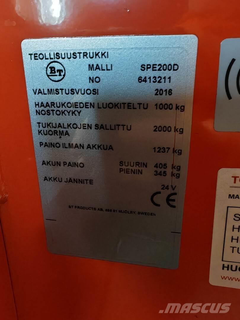 BT SPE200D Heftrucks overige