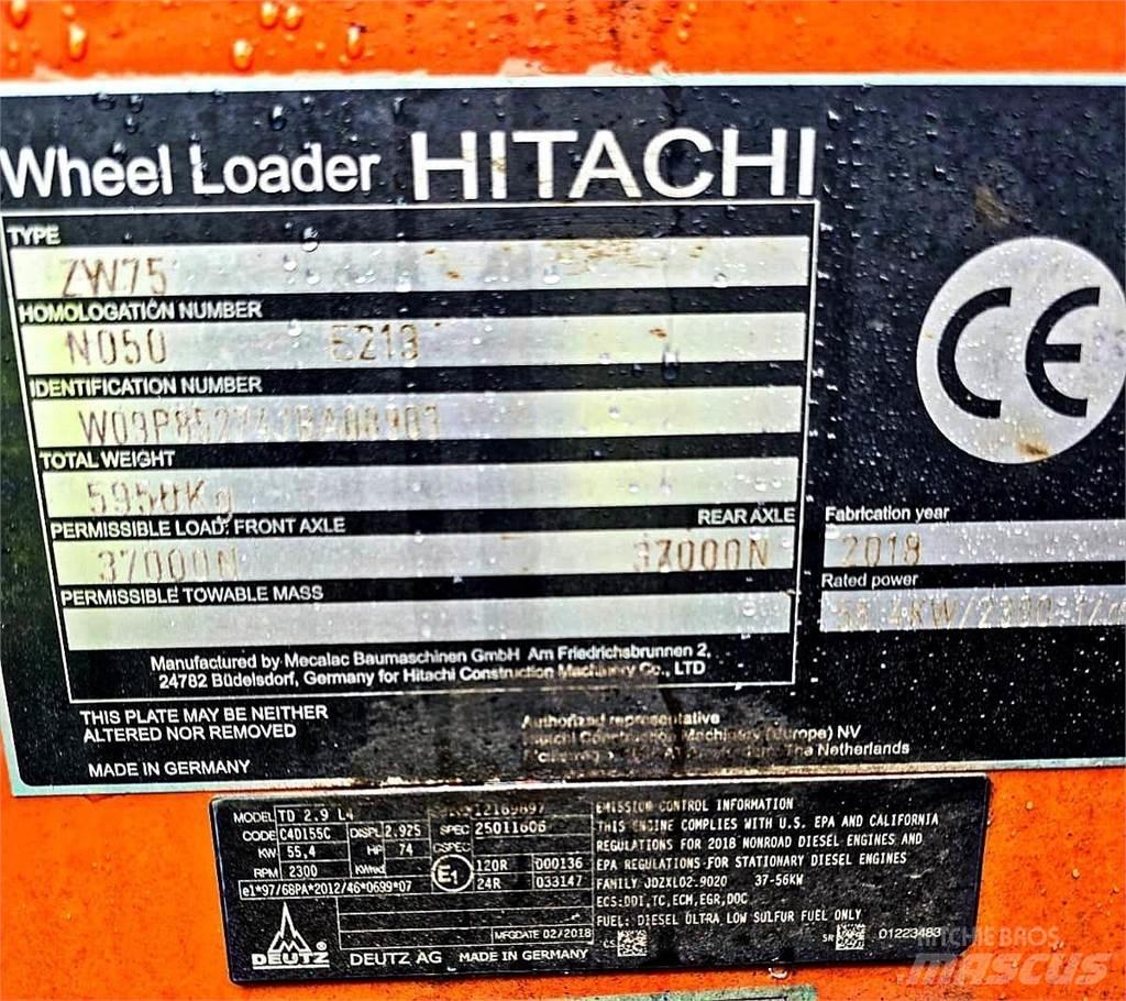 Hitachi ZW75 Miniladers