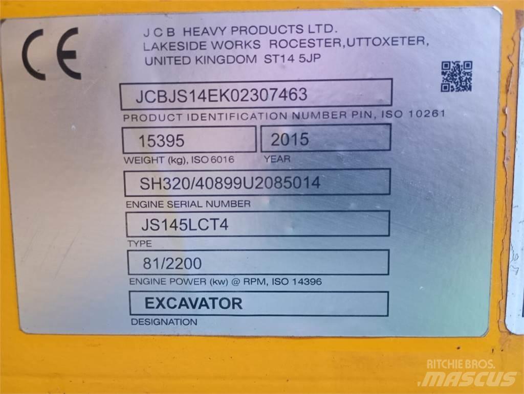 JCB JS 145 Rupsgraafmachines