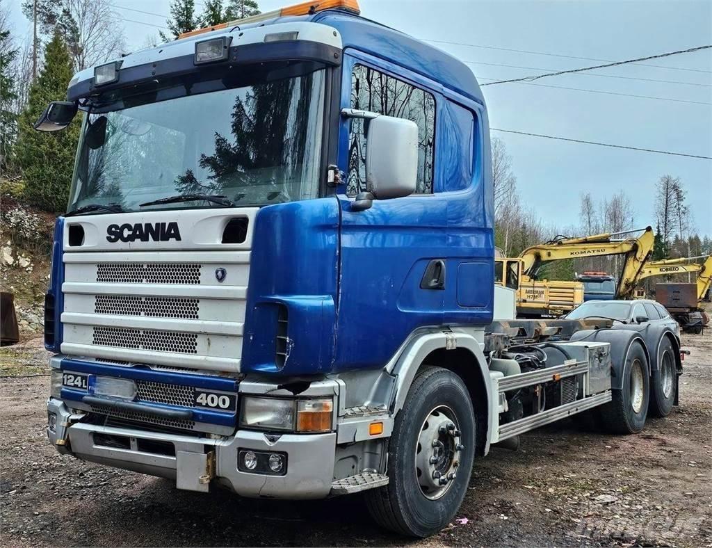 Scania 124 L 6x2 Vrachtwagen met containersysteem
